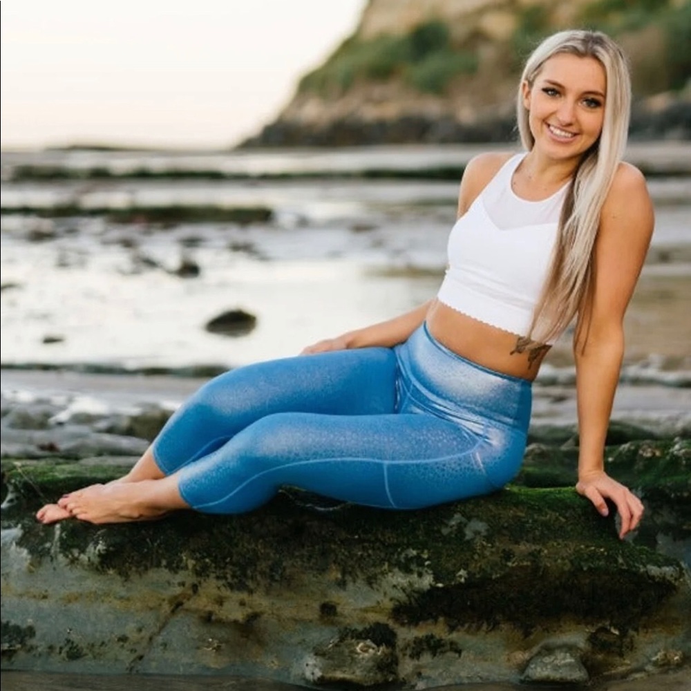 ZYIA blue mermaid leggings